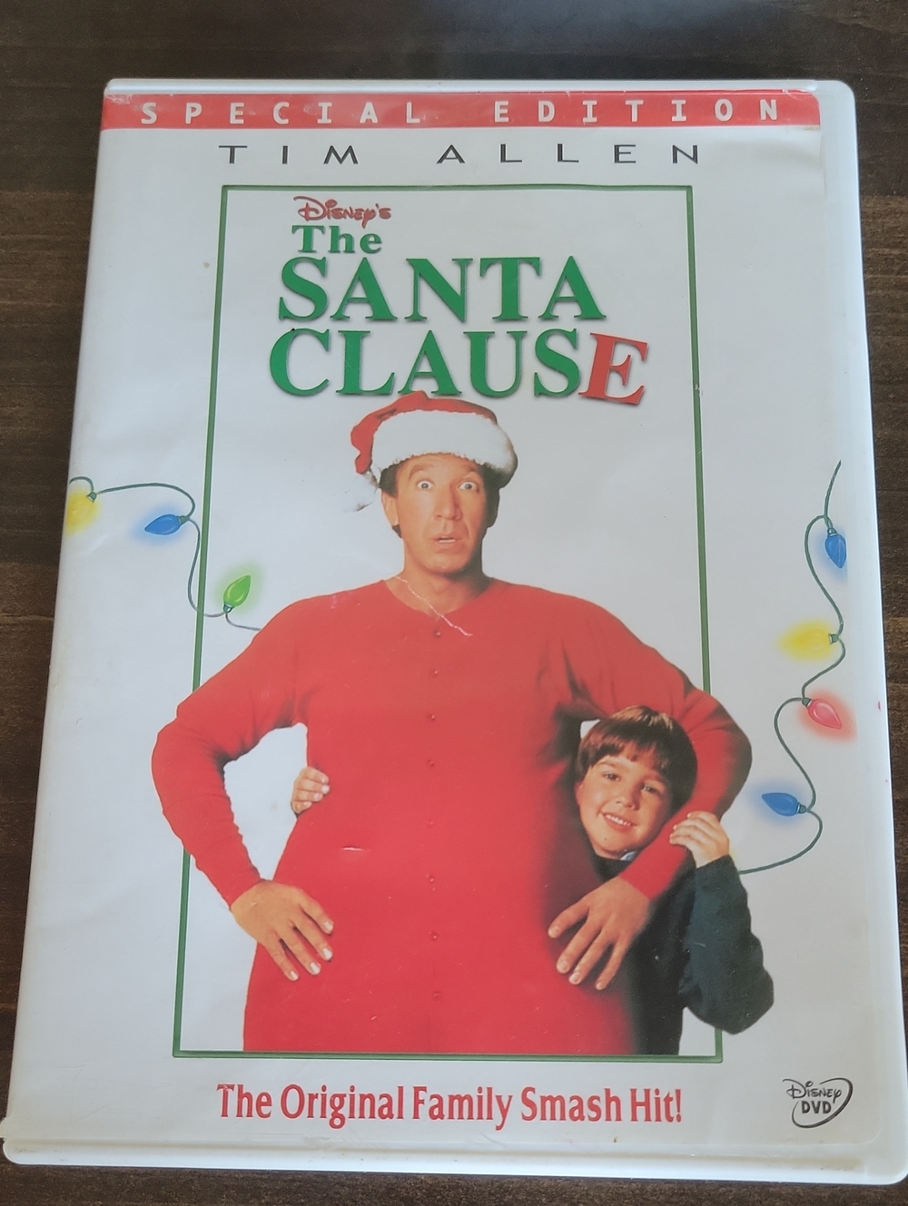 Disney The Santa Clause DVD Cover with Red and Green Accents